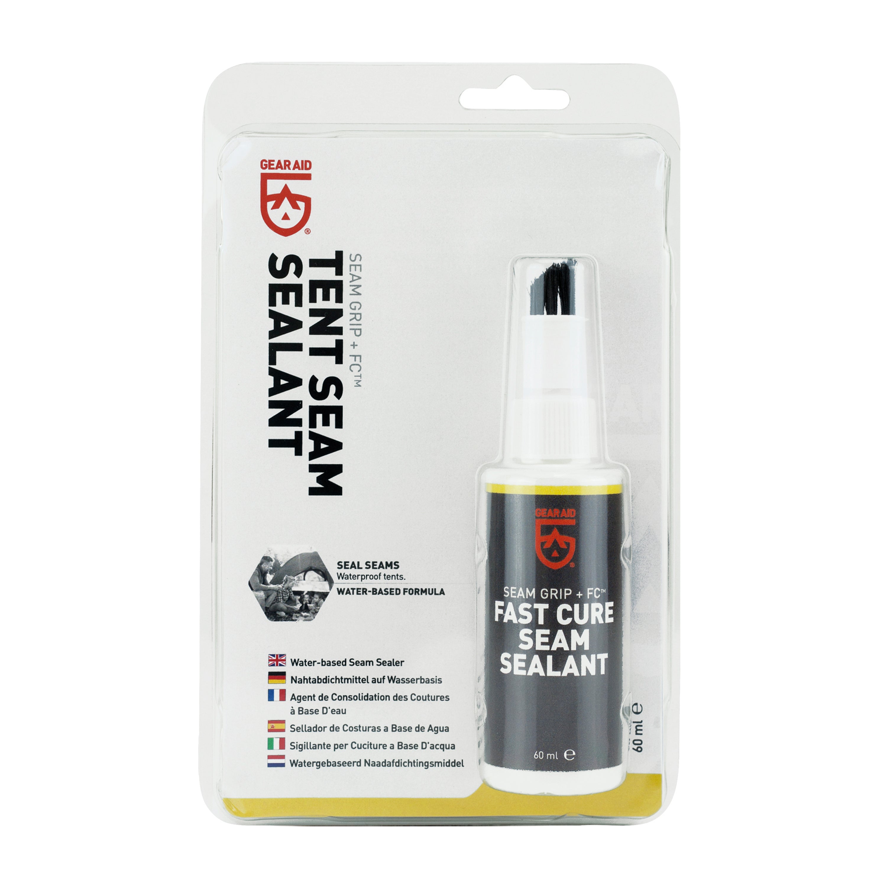  GEAR AID Seam Grip FC Fast Cure Sealant for Nylon and Polyester  Tents, Tarps, Awnings, Clear, 2 oz & Gear Aid Seam Grip WP Waterproof  Sealant and Adhesive for Tents and